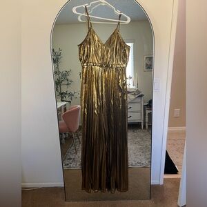 Gold Metallic Maxi Dress